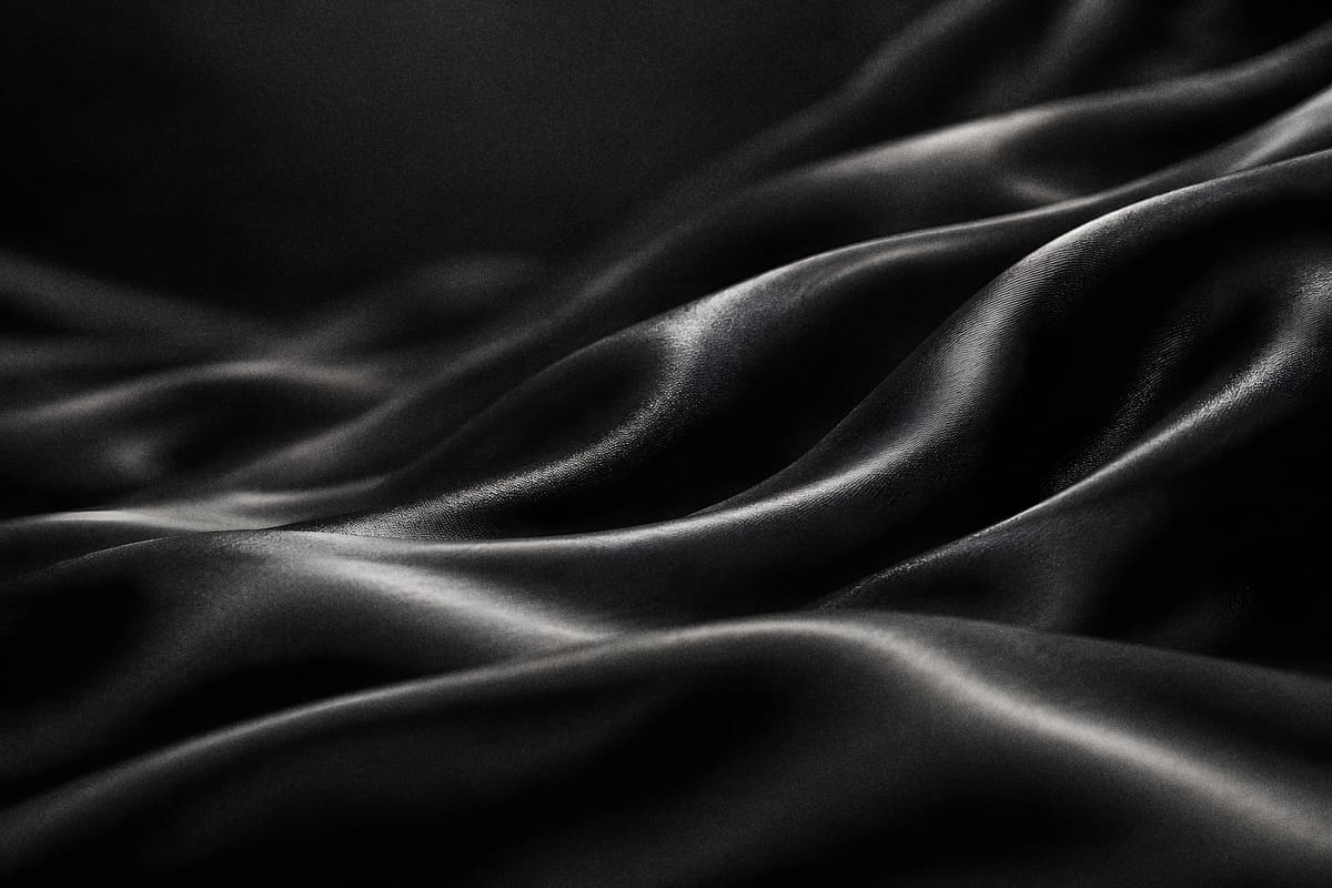 Black satin — Silk & Ribbons